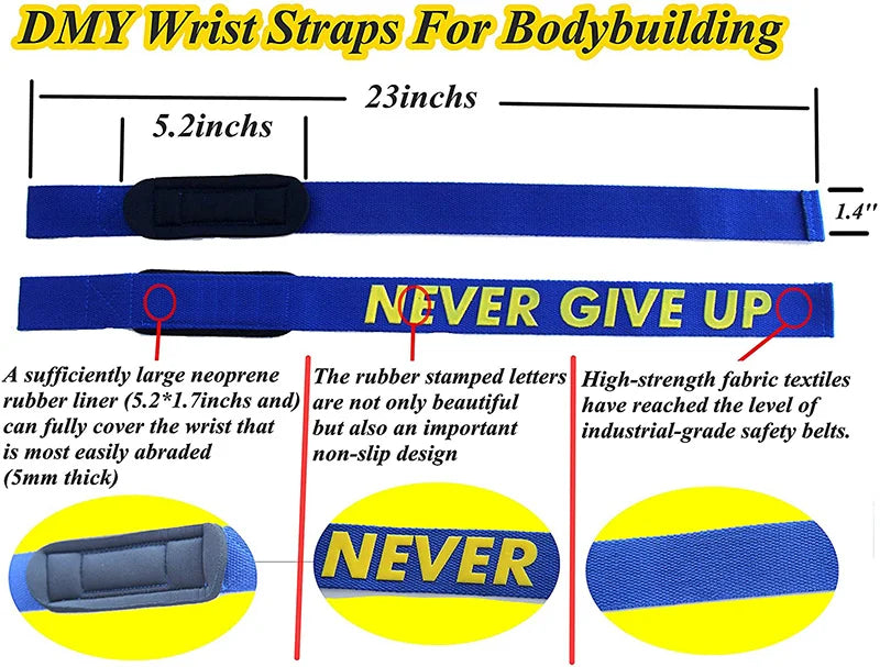 Cintas de Elevação de Ginásio, Luvas de Musculação, Cinto de Levantamento de Peso, Pegas Antiderrapantes, Suporte para Punho, Treino de Powerlifting