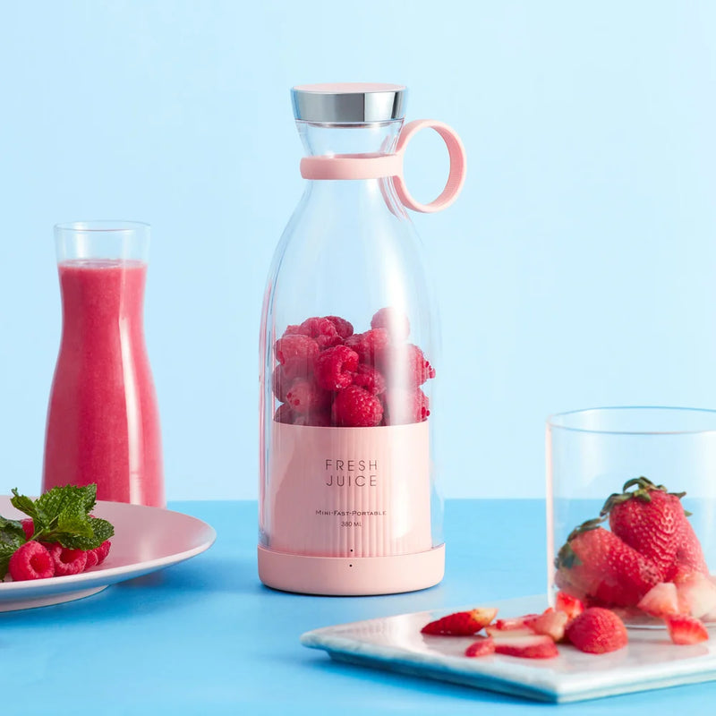 Liquidificador Elétrico Portátil USB Mini Misturador de Frutas, Extrator de Sucos, Multifuncional para Milkshakes e Preparação de Sucos.