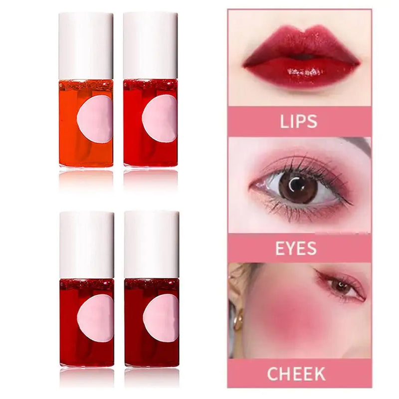 7ML Lip Stain de Longa Duração, à Prova D'Água, Uso Duplo, Natural para Lábios, Olhos e Bochechas, Tintura Líquida para Lábios, Cosméticos de Beleza Gloss.